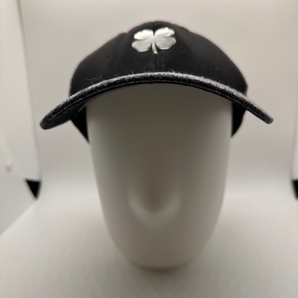 Black Clover Live Lucky Baseball Cap Black Grey Shamrock Logo L XL Memory Fit